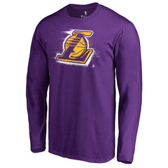 Los Angeles Lakers Splatter Logo Long Sleeve T-Shirt - Purple cheap