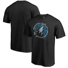 Minnesota Timberwolves Splatter Logo T-Shirt - Black for sale