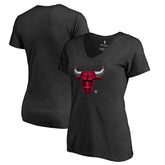 Chicago Bulls Women's Midnight Mascot V-Neck T-Shirt sale - Black for sale
