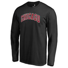 Chicago Bulls Alternate Logo Long Sleeve T-Shirt sale - Black discount