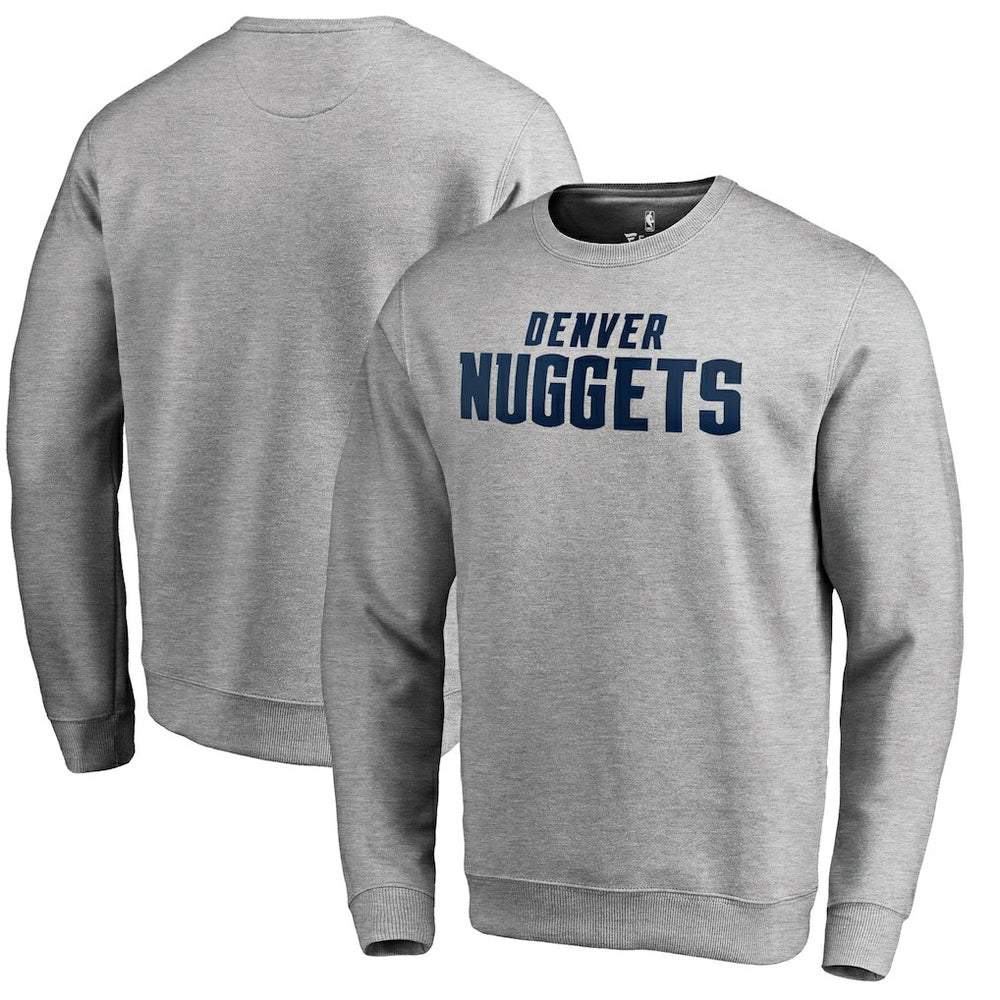 Denver Nuggets Wordmark Pullover Sweatshirt sale - Heathered Gray outlet
