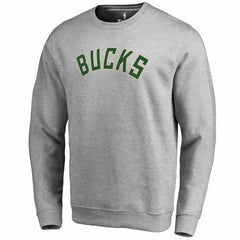 Milwaukee Bucks Wordmark Pullover Sweatshirt - Heathered Gray on sale