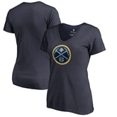 Denver Nuggets Women's Static Logo V-Neck T-Shirt sale - Navy sale