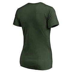 Milwaukee Bucks Women's Static Logo V-Neck T-Shirt - Green discount