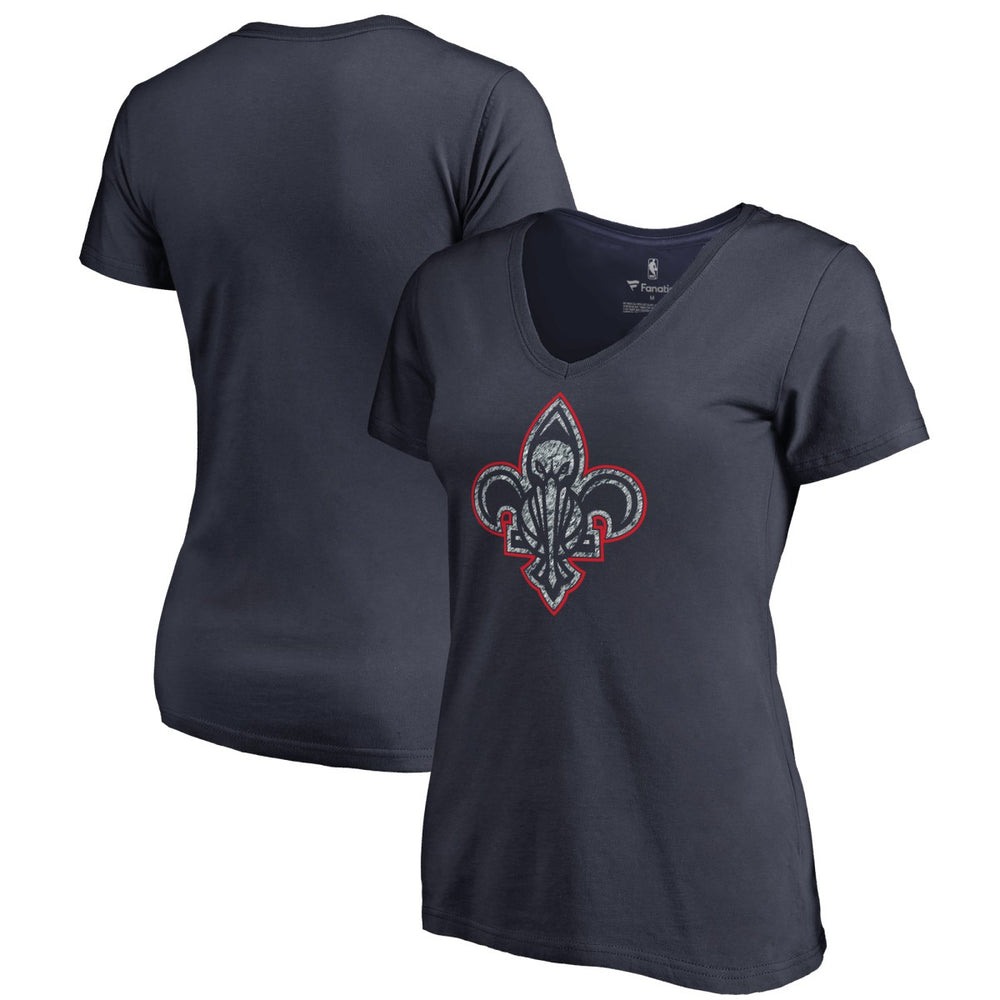 New Orleans Pelicans Women's Static Logo V-Neck T-Shirt - Navy cheap