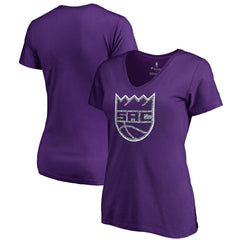 Sacramento Kings Women's Static Logo V-Neck T-Shirt - Purple for sale