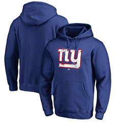 New York Giants Splatter Logo Pullover Hoodie - Royal for sale
