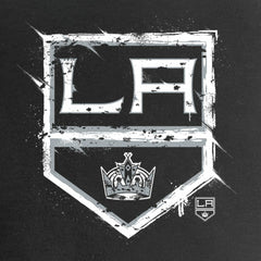 Los Angeles Kings Women's Splatter Logo V-Neck T-Shirt Black