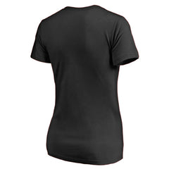 Philadelphia Flyers Women's Splatter Logo V-Neck T-Shirt Black