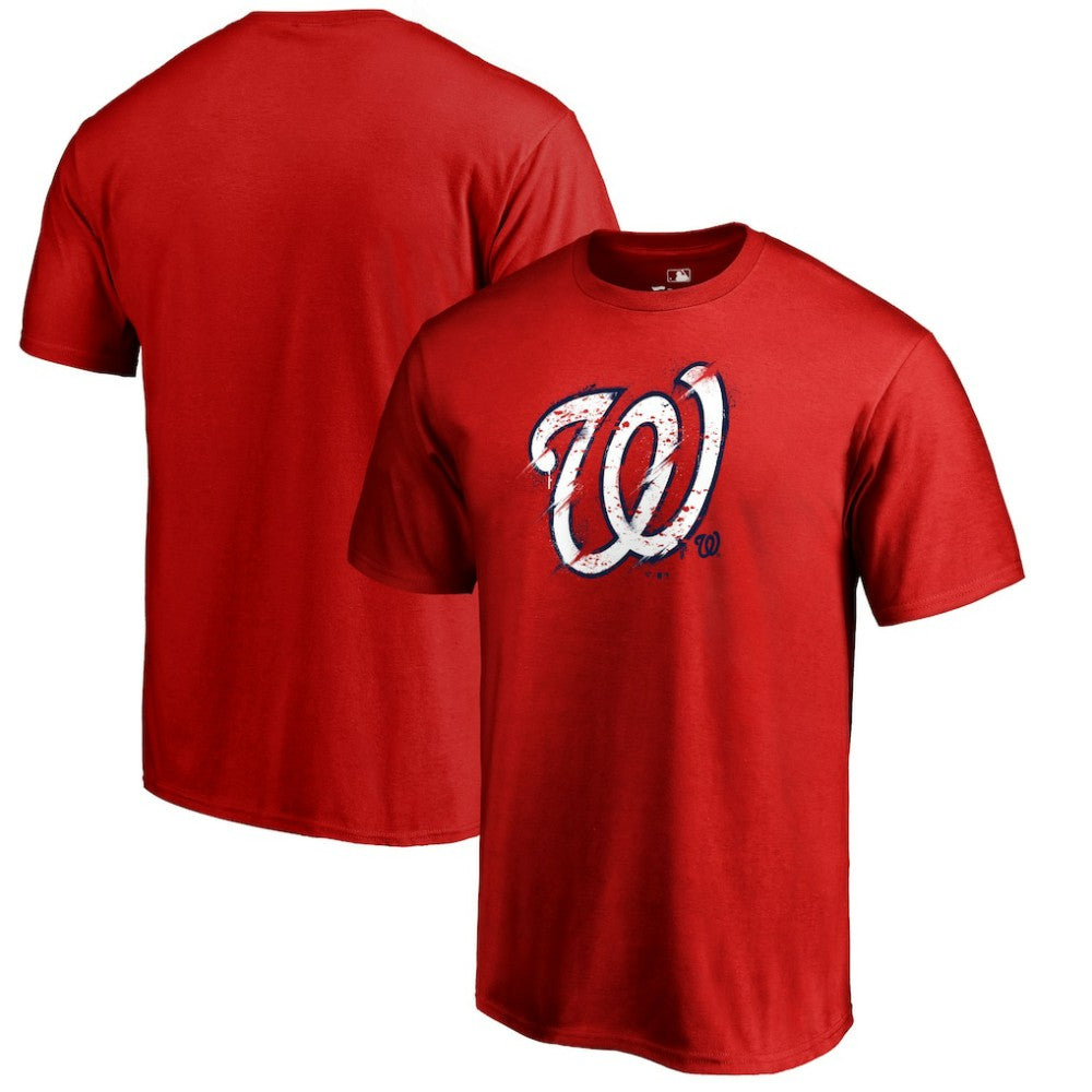 Washington Nationals Splatter Logo T-Shirt - Red