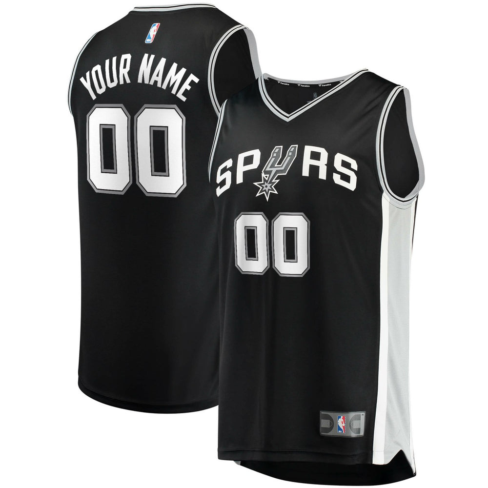 San Antonio Spurs Fast Break Custom Replica Jersey Black - Icon Edition | Fanatics on sale