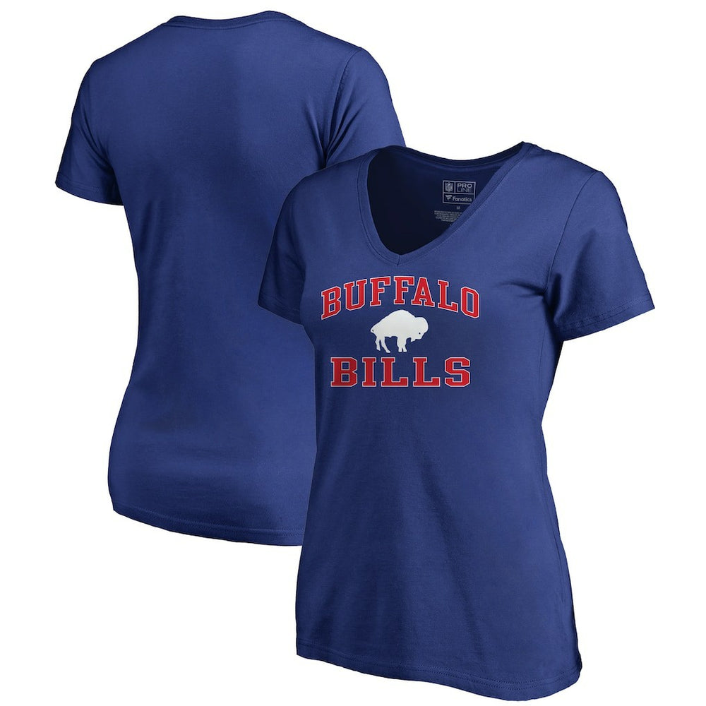 Buffalo Bills Women's Vintage Collection Victory Arch V-Neck T-Shirt - Royal discount