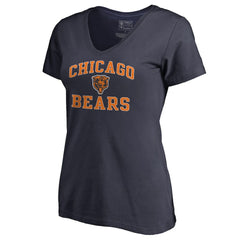 Chicago Bears Women's Vintage Collection Victory Arch V-Neck T-Shirt - Navy online