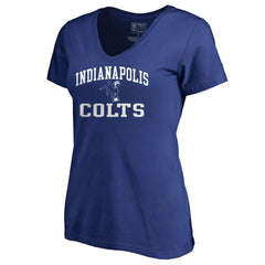 Indianapolis Colts Women's Vintage Collection Victory Arch V-Neck T-Shirt - Royal on sale