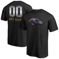 Baltimore Ravens Personalized Midnight Mascot T-Shirt - Black on sale