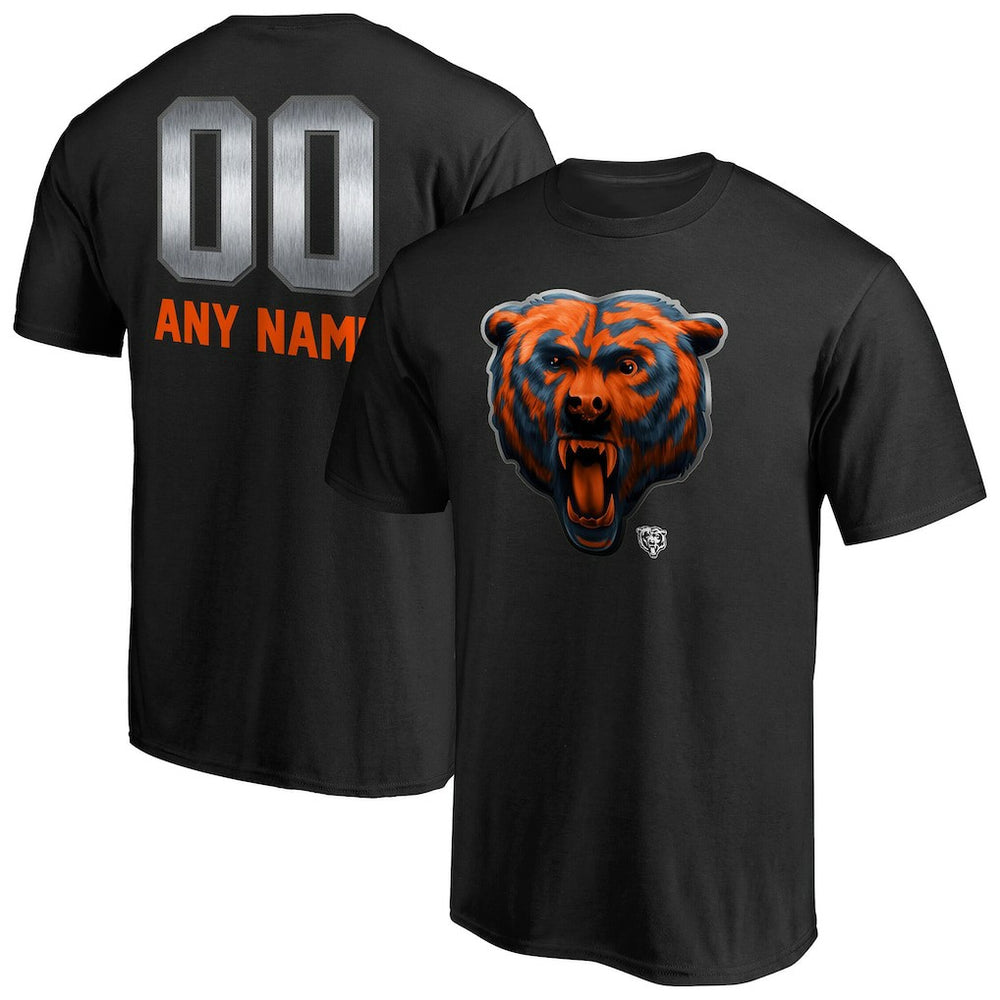 Chicago Bears Personalized Midnight Mascot T-Shirt - Black cheap