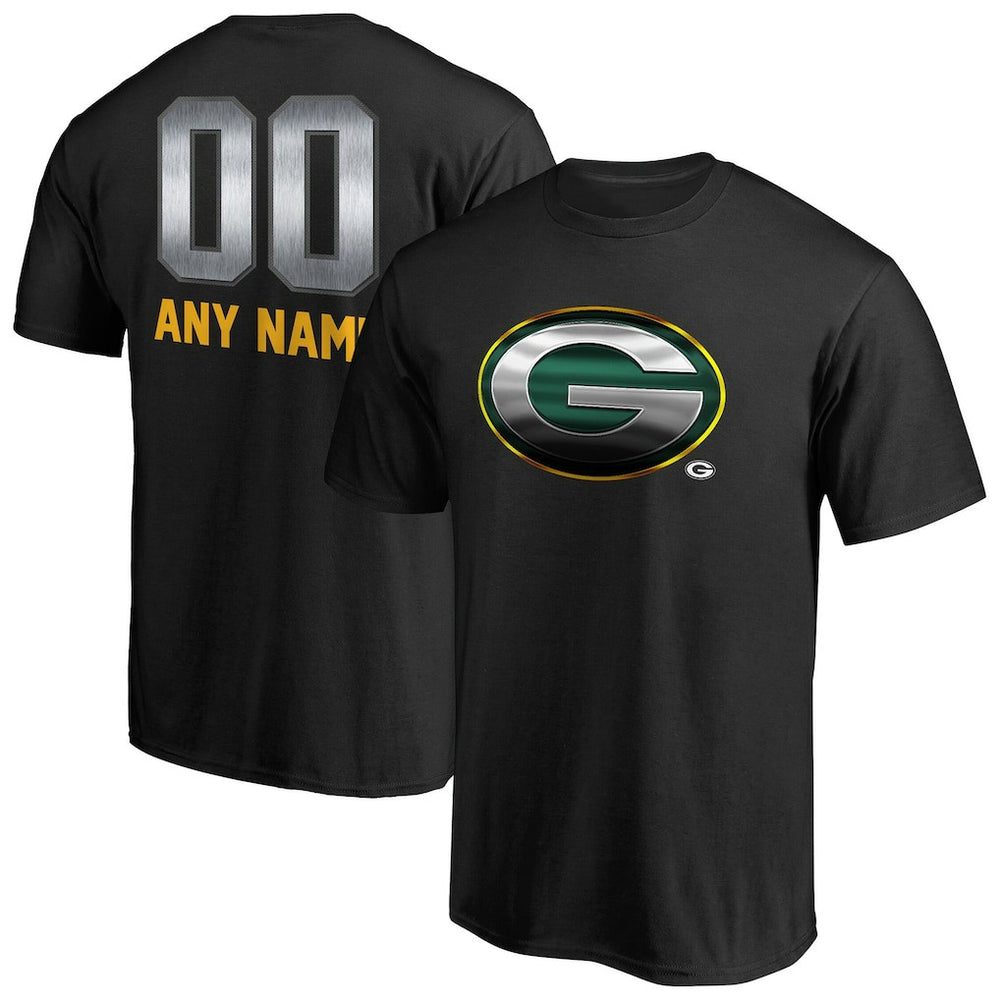 Green Bay Packers Personalized Midnight Mascot T-Shirt - Black cheap