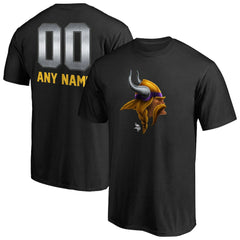 Minnesota Vikings Personalized Midnight Mascot T-Shirt - Black for sale