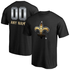 New Orleans Saints Personalized Midnight Mascot T-Shirt - Black on sale
