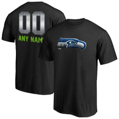 Seattle Seahawks Personalized Midnight Mascot T-Shirt - Black discount