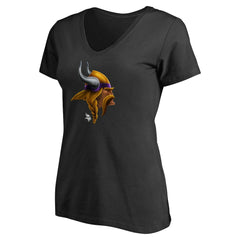 Minnesota Vikings Women's Personalized Midnight Mascot T-Shirt - Black sale