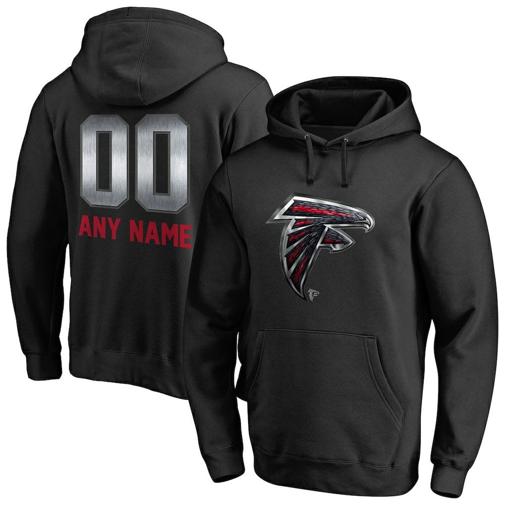 Atlanta Falcons Personalized Midnight Mascot Pullover Hoodie - Black outlet