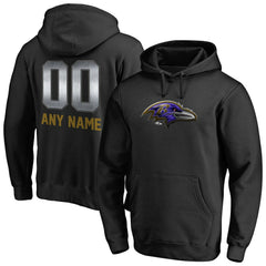 Baltimore Ravens Personalized Midnight Mascot Pullover Hoodie - Black cheap