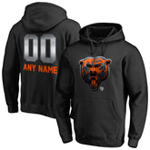 Chicago Bears Personalized Midnight Mascot Pullover Hoodie - Black discount