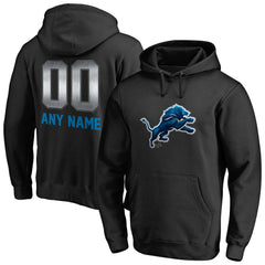 Detroit Lions Personalized Midnight Mascot Pullover Hoodie - Black discount