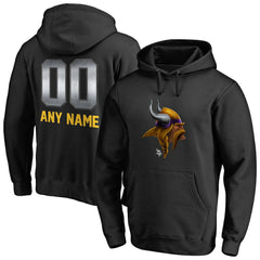 Minnesota Vikings Personalized Midnight Mascot Pullover Hoodie - Black outlet