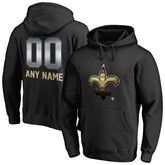 New Orleans Saints Personalized Midnight Mascot Pullover Hoodie - Black on sale