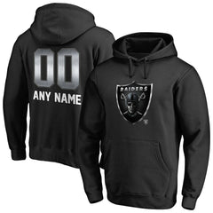 Las Vegas Raiders Personalized Midnight Mascot Pullover Hoodie - Black outlet