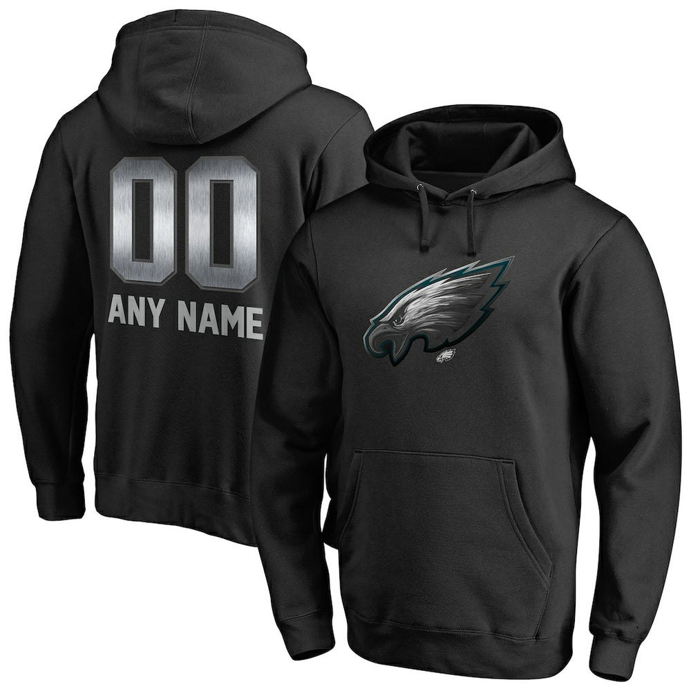 Philadelphia Eagles Personalized Midnight Mascot Pullover Hoodie - Black discount
