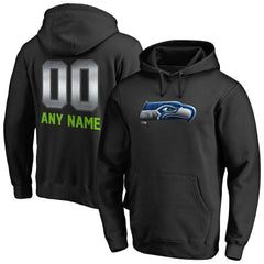 Seattle Seahawks Personalized Midnight Mascot Pullover Hoodie - Black online