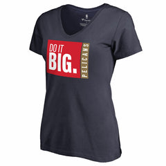 New Orleans Pelicans Women's Do It Big V-Neck T-Shirt - Navy shop