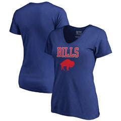 Buffalo Bills Women's Vintage Team Lockup V-Neck T-Shirt - Royal cheap