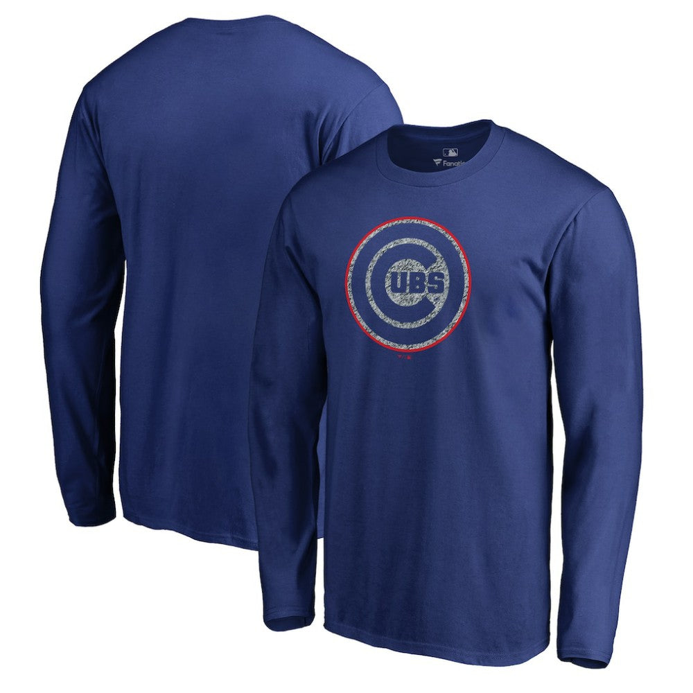 Chicago Cubs Static Logo Long Sleeve T-Shirt - Royal