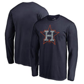 Houston Astros Static Logo Long Sleeve T-Shirt - Navy