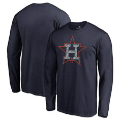 Houston Astros Static Logo Long Sleeve T-Shirt - Navy