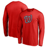 Washington Nationals Static Logo Long Sleeve T-Shirt - Red