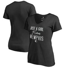 Memphis Grizzlies Women's Just a Girl V-Neck T-Shirt - Black outlet