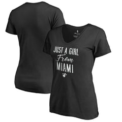 Miami Heat Women's Just a Girl V-Neck T-Shirt - Black cheap