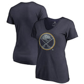 Buffalo Sabres Women's Static Logo V-Neck T-Shirt Navy