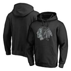 Chicago Blackhawks Static Logo Pullover Hoodie Black