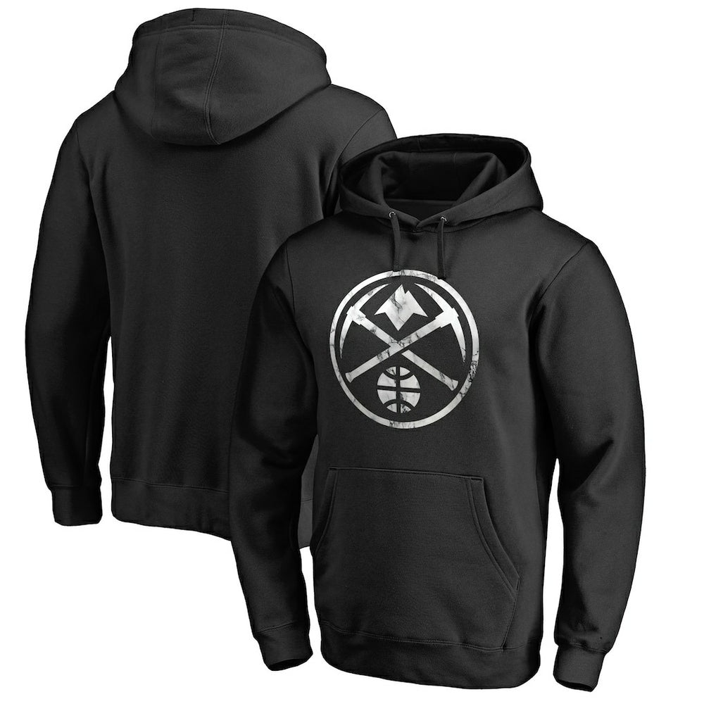 Denver Nuggets Marble Logo Pullover Hoodie sale - Black outlet