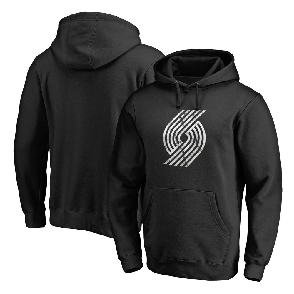 Portland Trail Blazers Marble Logo Pullover Hoodie - Black online