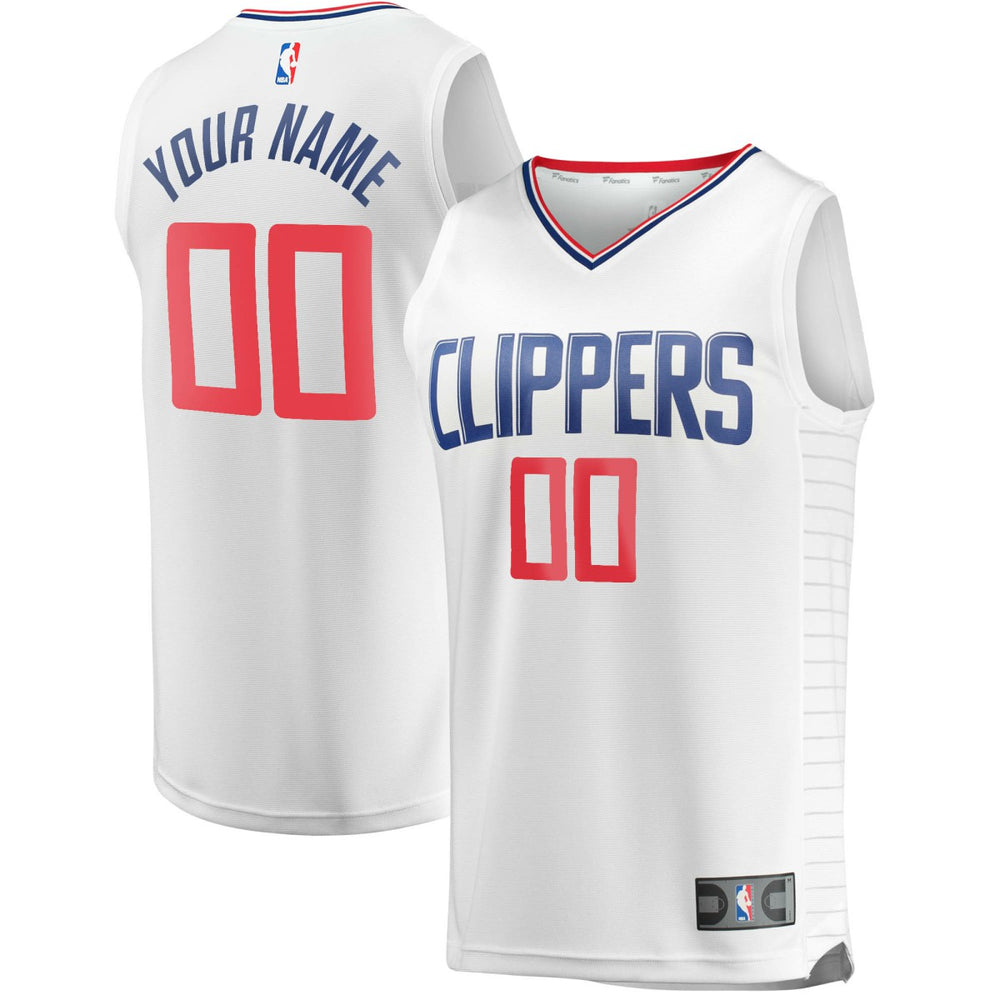 LA Clippers Youth Fast Break Custom Replica Jersey White - Association Edition | Fanatics outlet