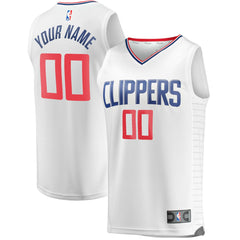 LA Clippers Youth Fast Break Custom Replica Jersey White - Association Edition | Fanatics outlet