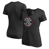 Toronto Raptors Women's Primary Logo V-Neck T-Shirt - Black online