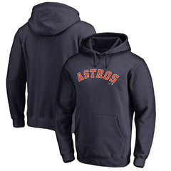 Houston Astros Official Wordmark Fitted Pullover Hoodie - Navy